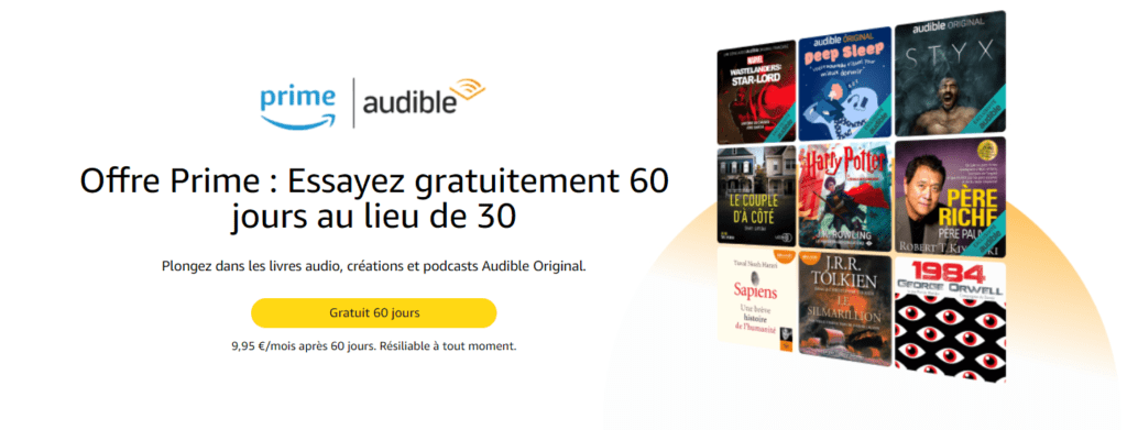 offre prime audible